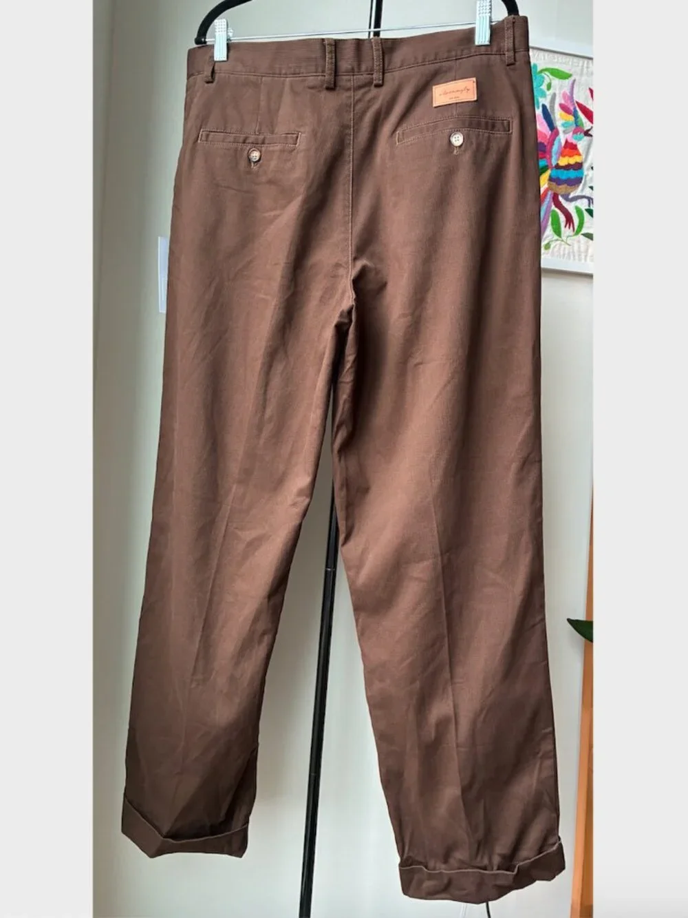 Casual Corduroy Pants for Men in Brown